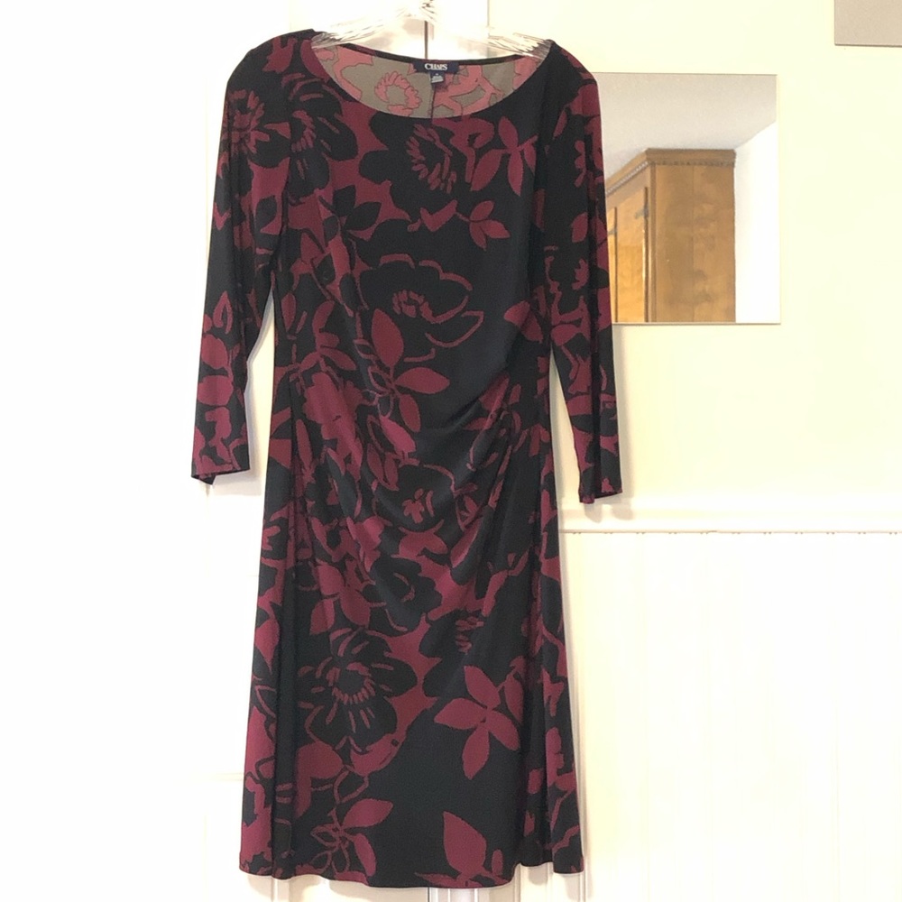 Chaps floral wrap dress